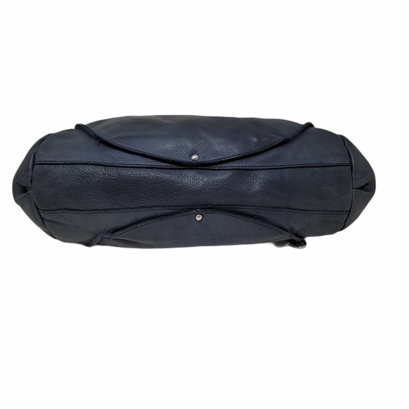 Kenneth Cole NY Blue Grey Leather Shoulder Bag - Picture 9 of 12